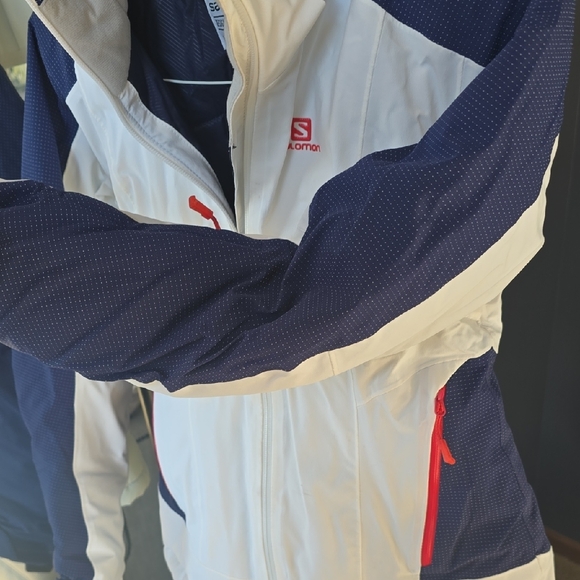 Salomon Brillant Damen Detachable Hooded Ski Jacket Sz S - Picture 5 of 10